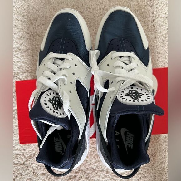 Nike By You Air Huarache Navy White - Picture 5 of 9